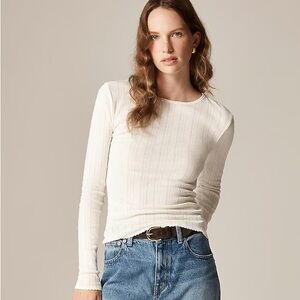 ✉️ {PRICE FIRM} J. Crew Pointelle Top